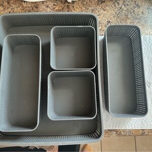 Gray Kitchen Drawer Organizer Set